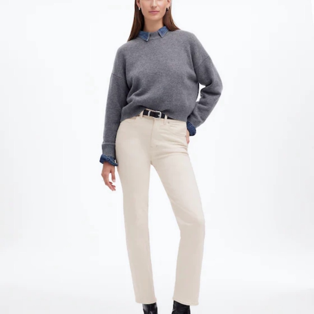 Madewell Cream Straight Leg Women's Jeans
